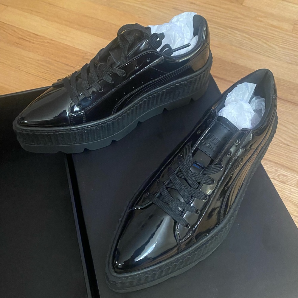 New Women's Fenty Puma by Rihanna Pointy Toe Creeper Sneaker, Size 7.5 M - Black